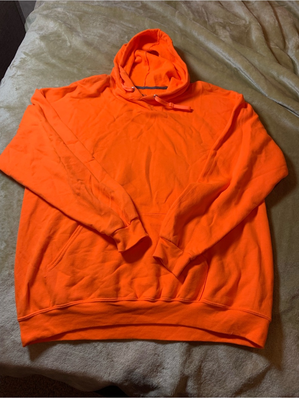 Athletic Works Orange Fleece Pullover Hoodie